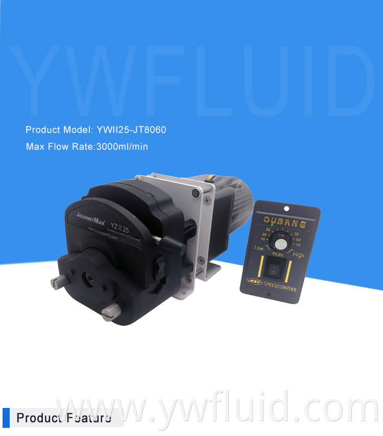 YWfluid Chemical Dosing industry peristaltic pump for Laboratory analytical equipment
